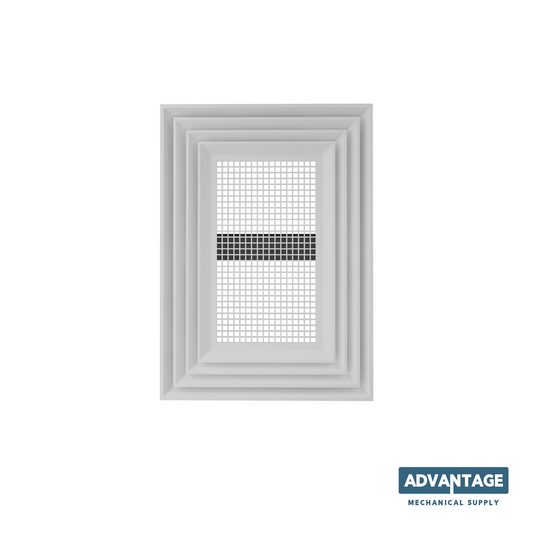 Flush Mount Low Profile Offset Four Way Concentric Diffuser