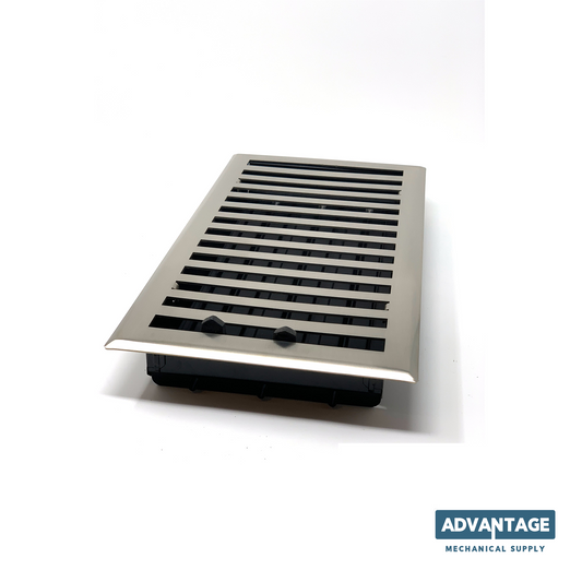 Rejillas de ventilación modernas y elegantes de acero: níquel cepillado