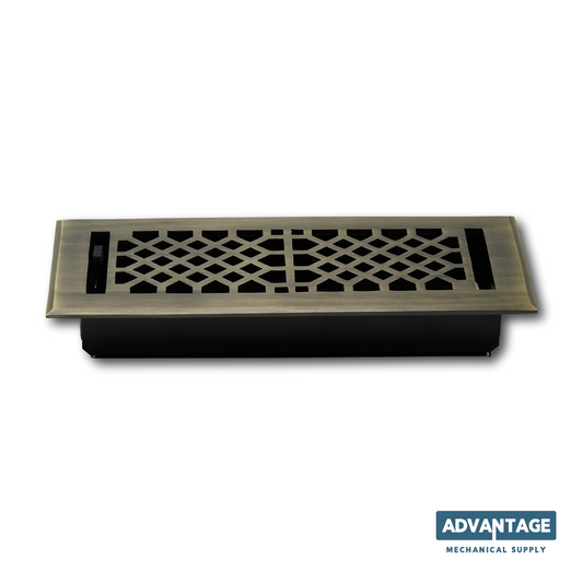 Cast Brass Vintage Industrial Vent Cover - Antique Brass