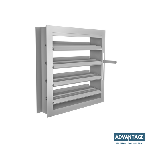 Louver with deflective adjustable blades - LA4A