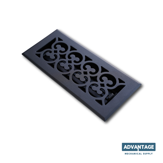 Rejillas de ventilación de hierro fundido de estilo antiguo, de color negro