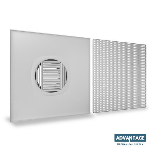 Ceiling Lay-In Mesh Face Diffuser 24X24 with Insulation - DPE