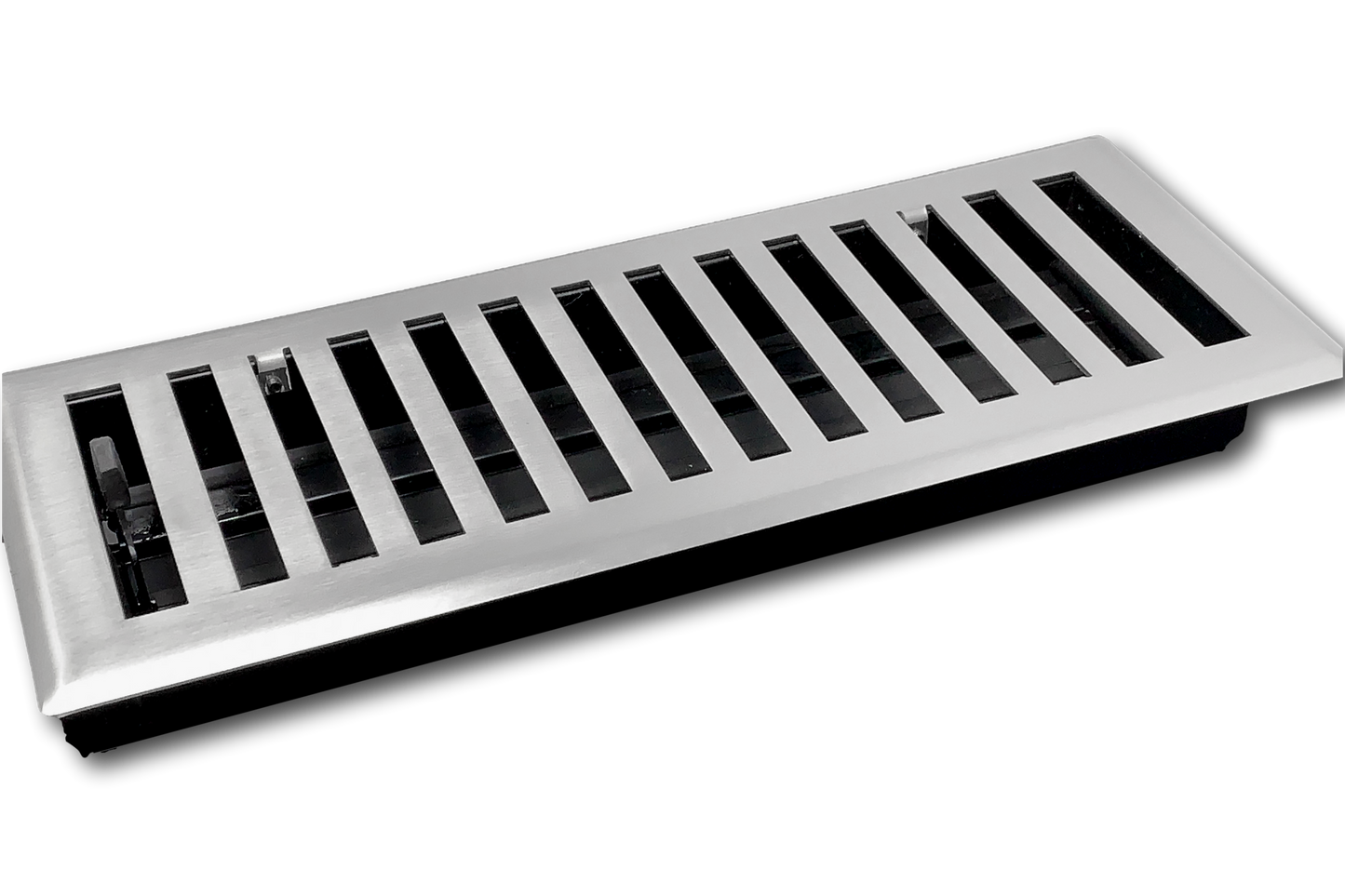 Rejillas de ventilación modernas y elegantes de acero: níquel cepillado
