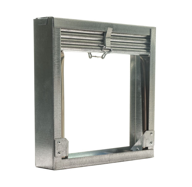 The Aire Technologies Series 61 Type A Thinline Dynamic Fire Damper is a metallic rectangular fire damper with a louvered blade, designed for duct installation and fire safety. UL 555 certified for dynamic applications.