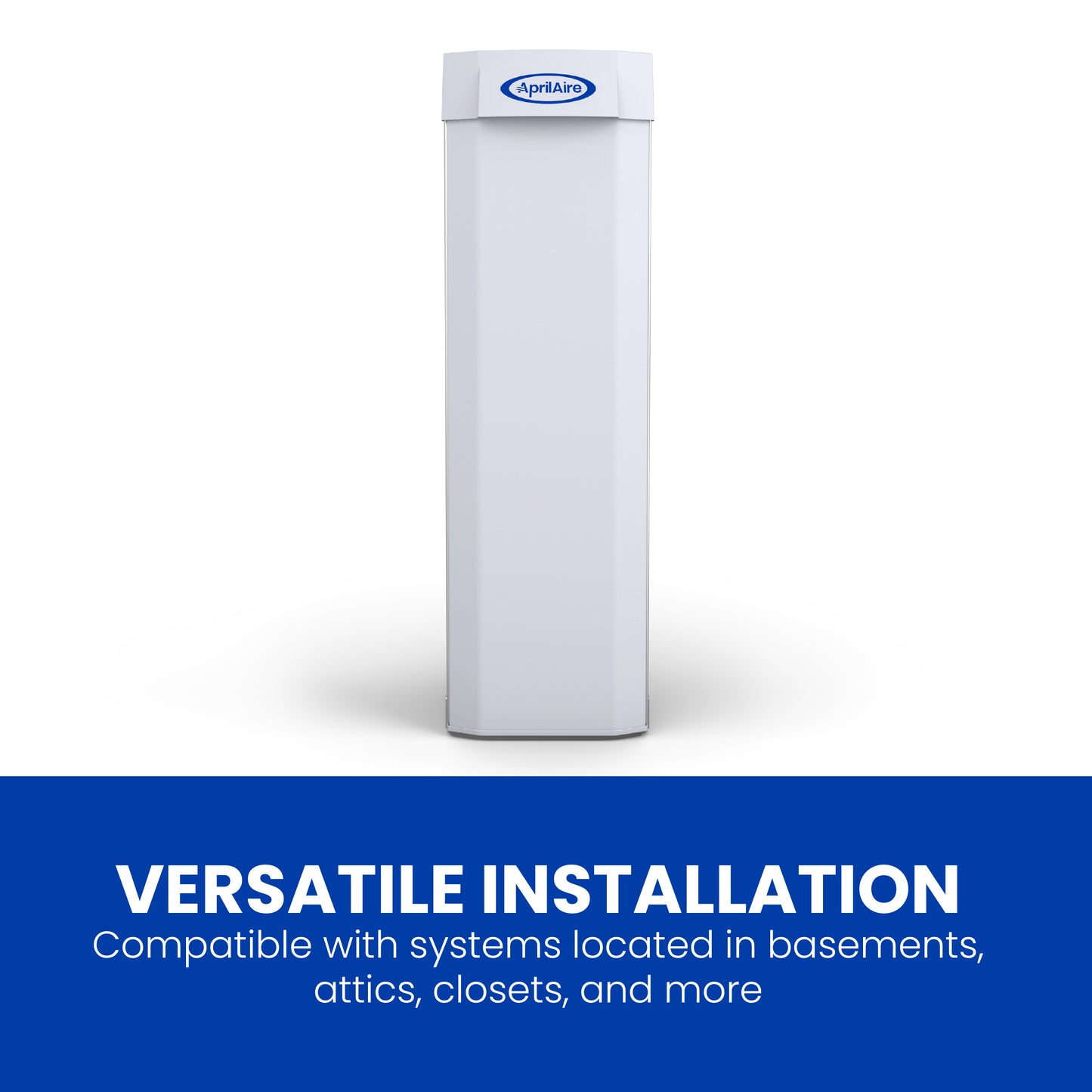 The Aprilaire Whole-House Air Purifier MERV 11 offers versatile installation in basements, attics, closets, and more—while delivering effective air purification and protecting your HVAC system.