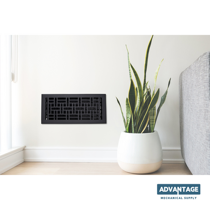 Cubierta de ventilación de aluminio fundido para manualidades y manualidades, color negro