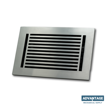Cast Aluminum Linear Bar Vent Covers - Satin Nickel