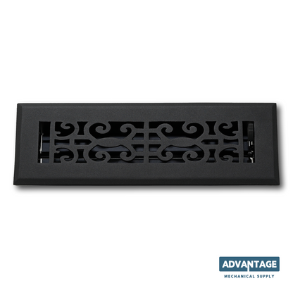 Rejillas de ventilación de aluminio fundido de estilo barroco, color negro