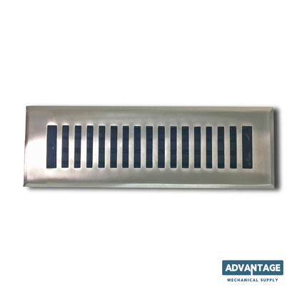 Cast Brass Contemporary Vent Covers - Brushed Nickel