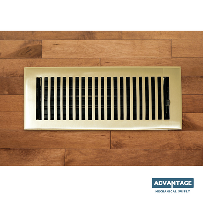 Cast Brass Contemporary Vent Covers - Polished Brass
