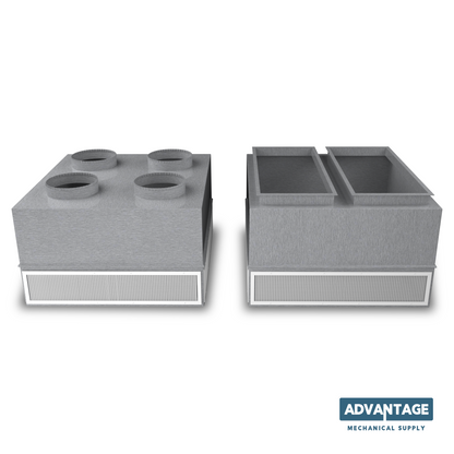 Four Way Right Angle Concentric Diffuser