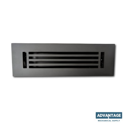 Cast Aluminum Linear Bar Vent Covers - Carbon Gray