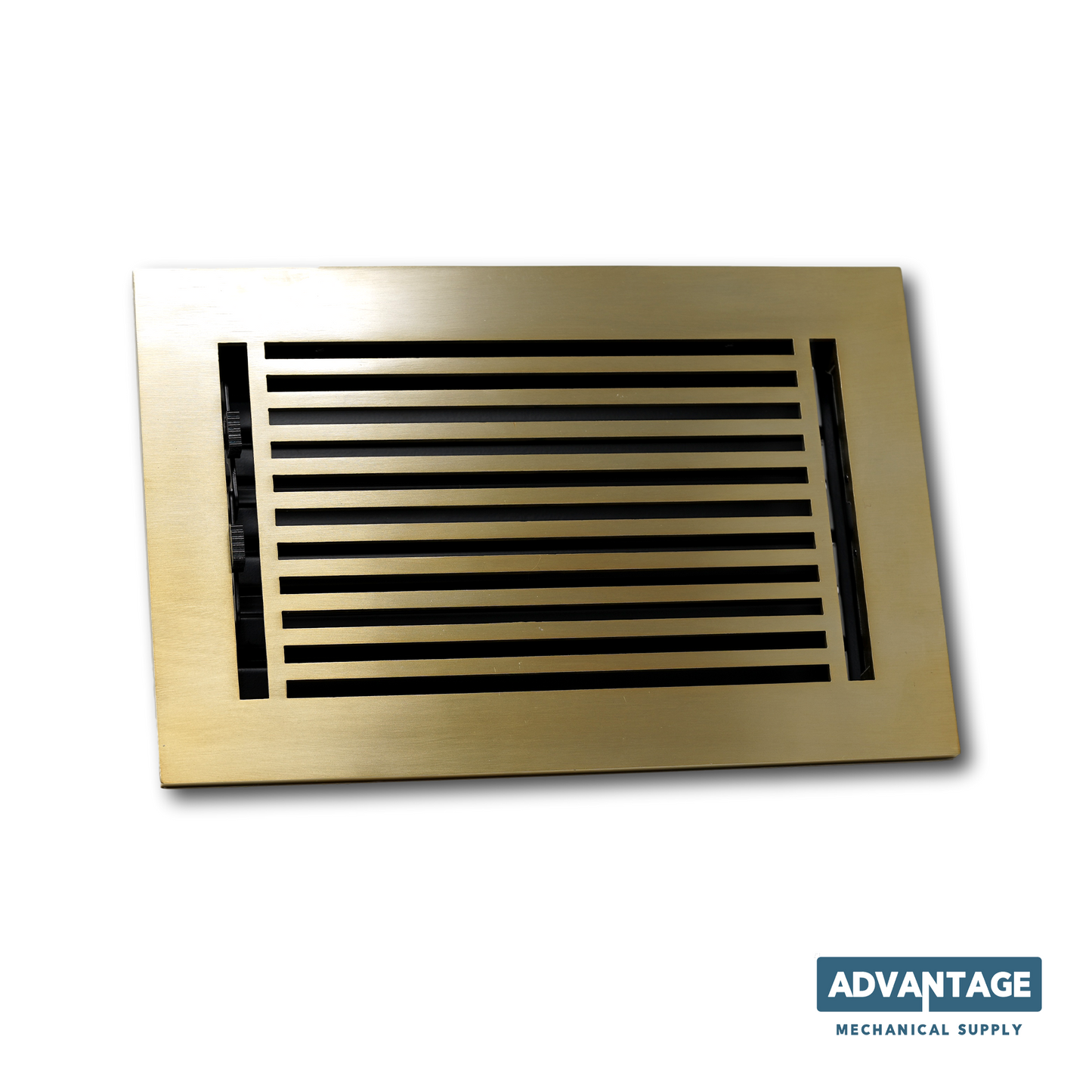 Cast Aluminum Linear Bar Vent Covers - Satin Brass