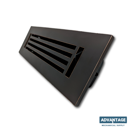 Cast Aluminum Linear Bar Vent Covers - Oxidized Bronze