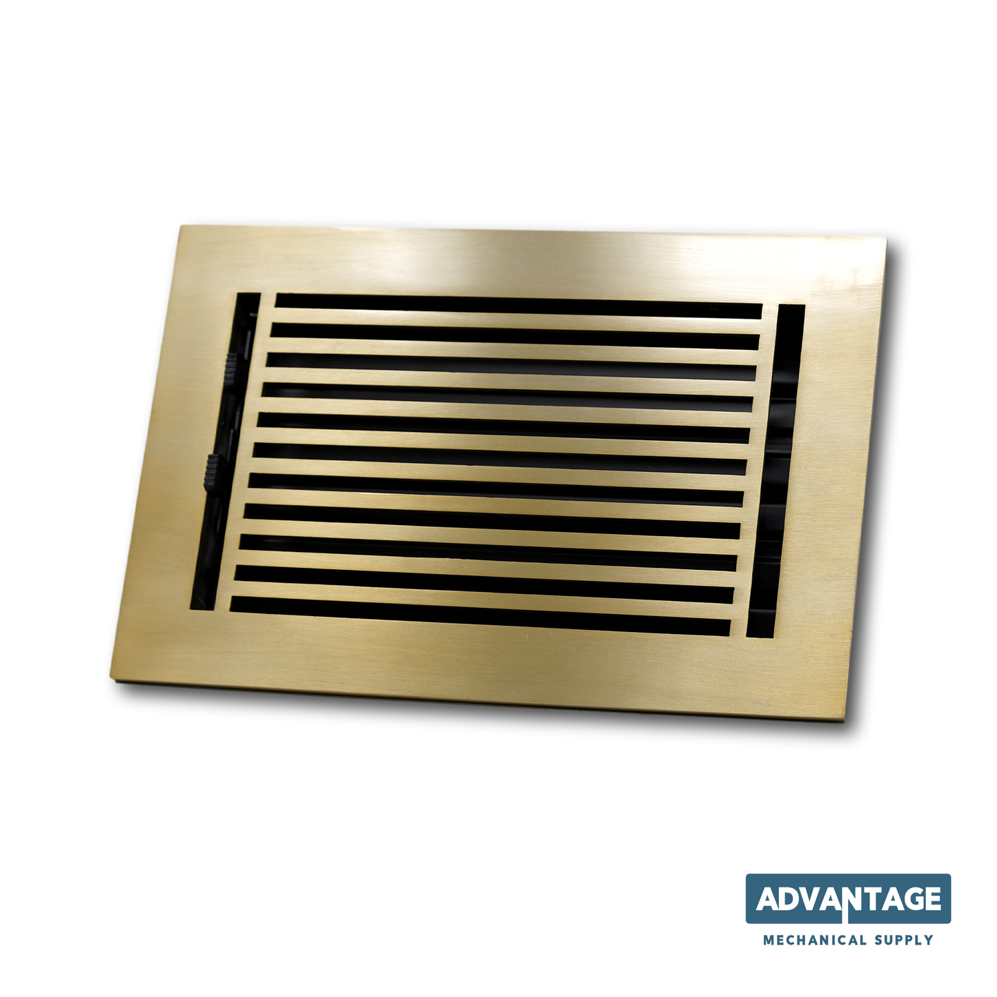 Cast Aluminum Linear Bar Vent Covers - Satin Brass
