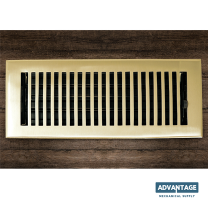 Cast Brass Contemporary Vent Covers - Polished Brass