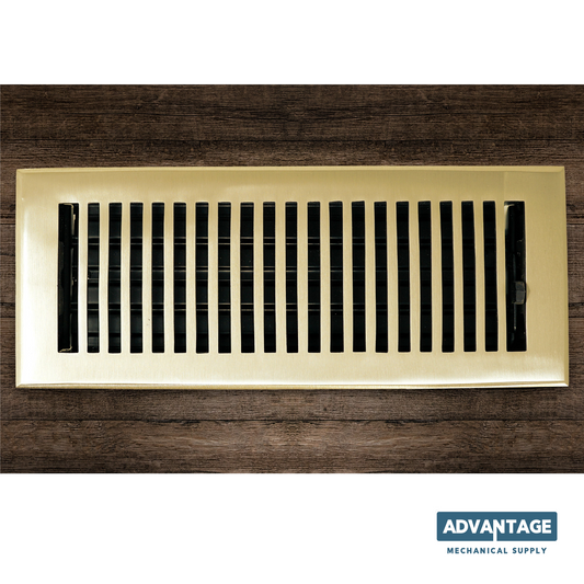 Cast Brass Contemporary Vent Covers - Polished Brass