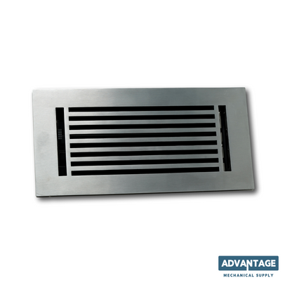 Cast Aluminum Linear Bar Vent Covers - Satin Nickel