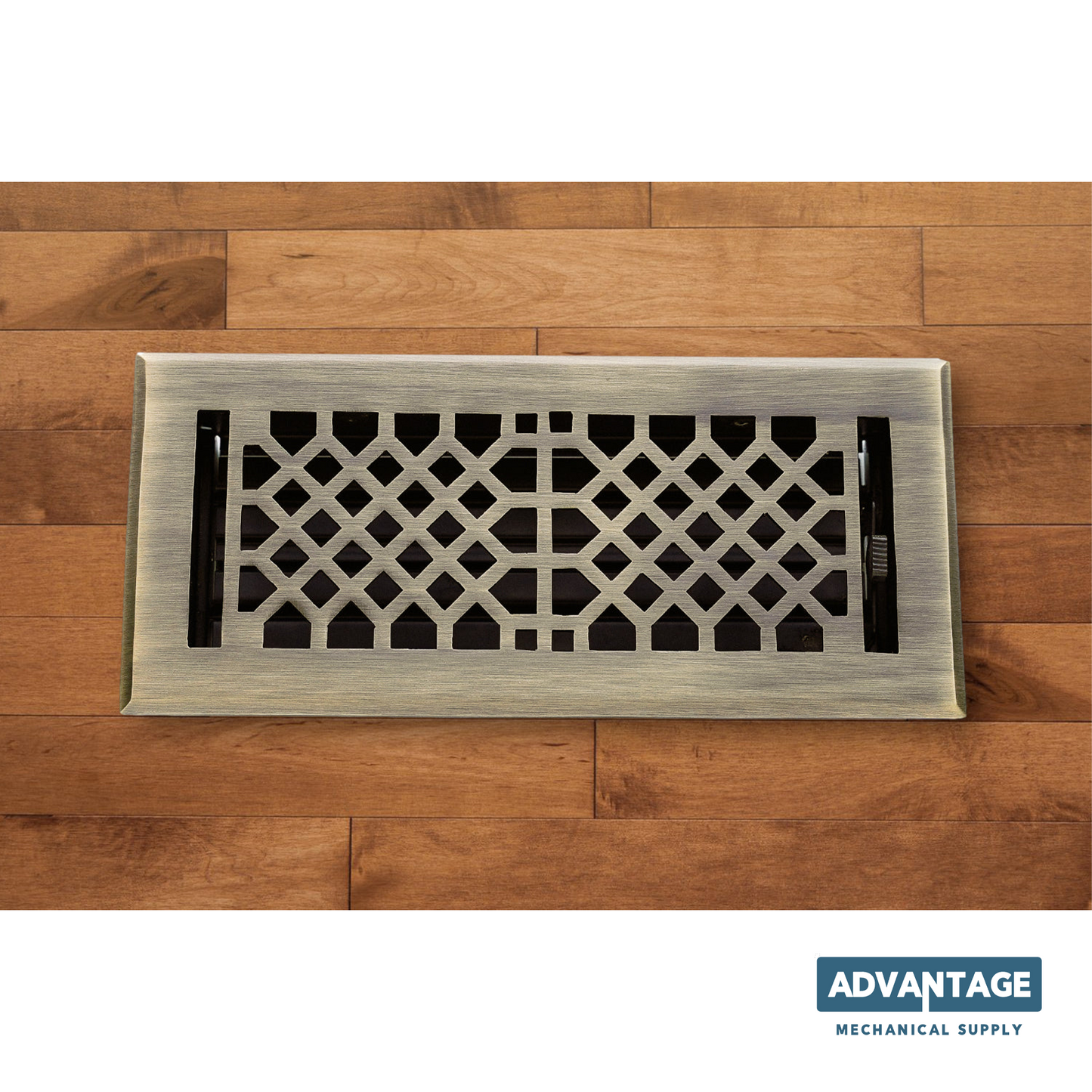 Cast Brass Vintage Industrial Vent Cover - Antique Brass