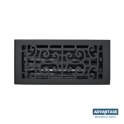 Rejillas de ventilación de aluminio fundido de estilo barroco, color negro