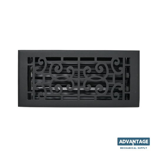 Rejillas de ventilación de aluminio fundido de estilo barroco, color negro