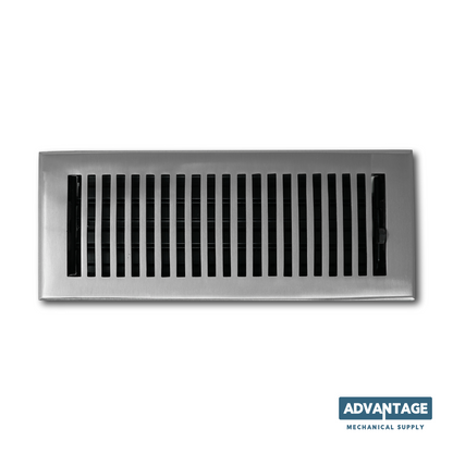 Cast Brass Contemporary Vent Covers - Brushed Nickel
