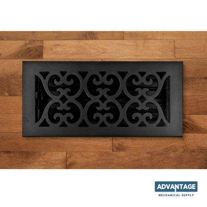Cast Iron Heirloom Vent Covers - Black