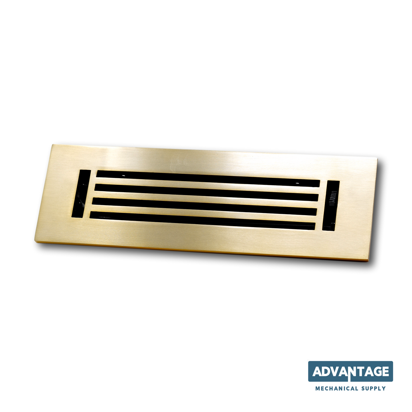 Cast Aluminum Linear Bar Vent Covers - Satin Brass