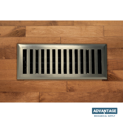 Rejillas de ventilación modernas y elegantes de acero: níquel cepillado