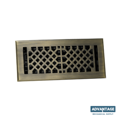 Cast Brass Vintage Industrial Vent Cover - Antique Brass