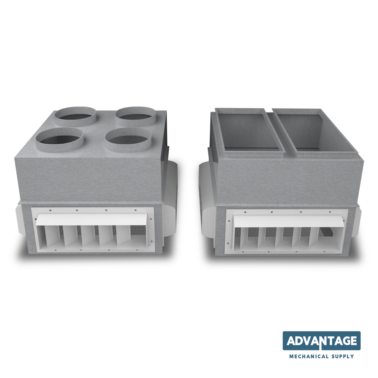 Four Way Throw Right Angle Concentric Diffuser with Drum Louver