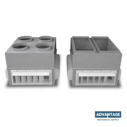 Four Way Throw Right Angle Concentric Diffuser with Drum Louver