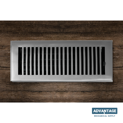 Cast Brass Contemporary Vent Covers - Brushed Nickel