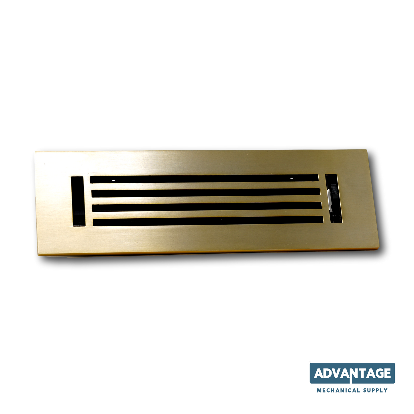 Cast Aluminum Linear Bar Vent Covers - Satin Brass
