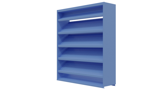DC-638 / 6” stationary drainable louver
