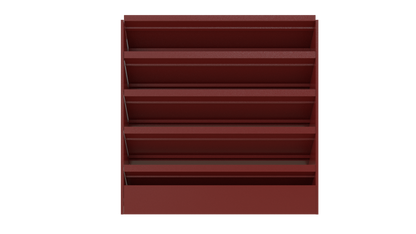 A front-facing view of an empty Aire Technologies 638-SD Stationary, Drainable Louver in custom sizes against a plain white background.