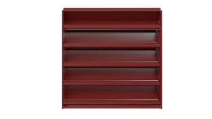 The Aire Technologies 638-SD Stationary Drainable Louver, shown front-on against a plain white background, is available in custom sizes—ideal for those seeking tailored ventilation solutions.