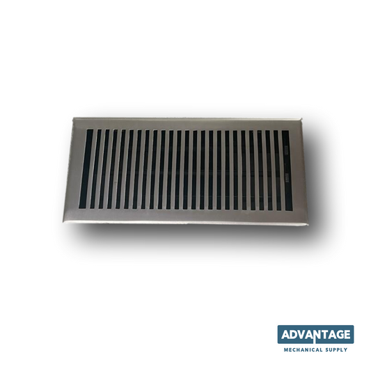 Cast Brass Contemporary Vent Covers - Brushed Nickel
