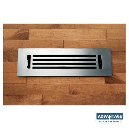 Cast Aluminum Linear Bar Vent Covers - Satin Nickel