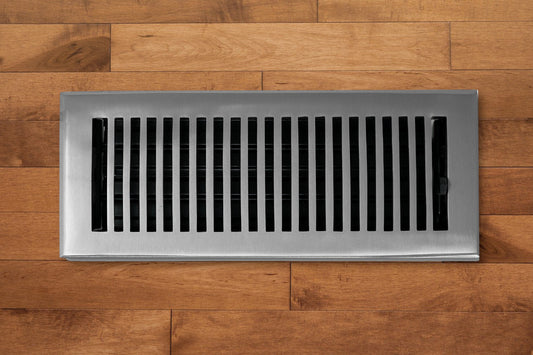Cast Brass Contemporary Vent Covers - Brushed Nickel