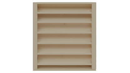 The Aire Technologies 438-CD Combination Drainable and Adjustable Louver is shown front-facing against a plain white background. Custom sizes available to perfectly fit your space.