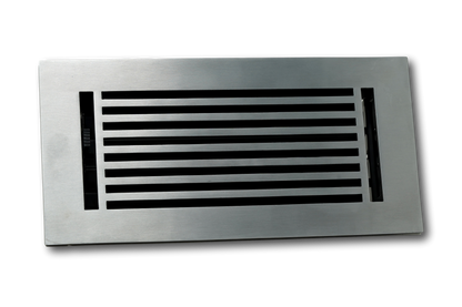 Cast Aluminum Linear Bar Vent Covers - Satin Nickel
