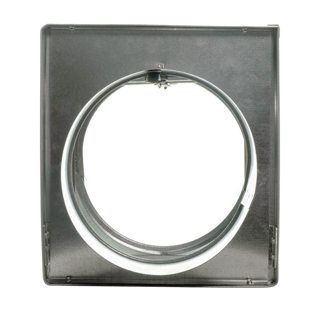 The Aire Technologies Series 75 Type C Horizontal Static Fire Damper features a square metal panel with a central round collar, commonly used in HVAC fire protection installations.
