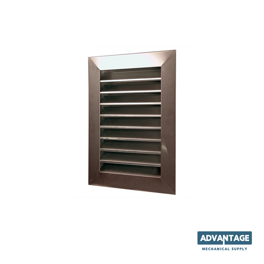 Ventilación de hastial con rejilla de ventilación