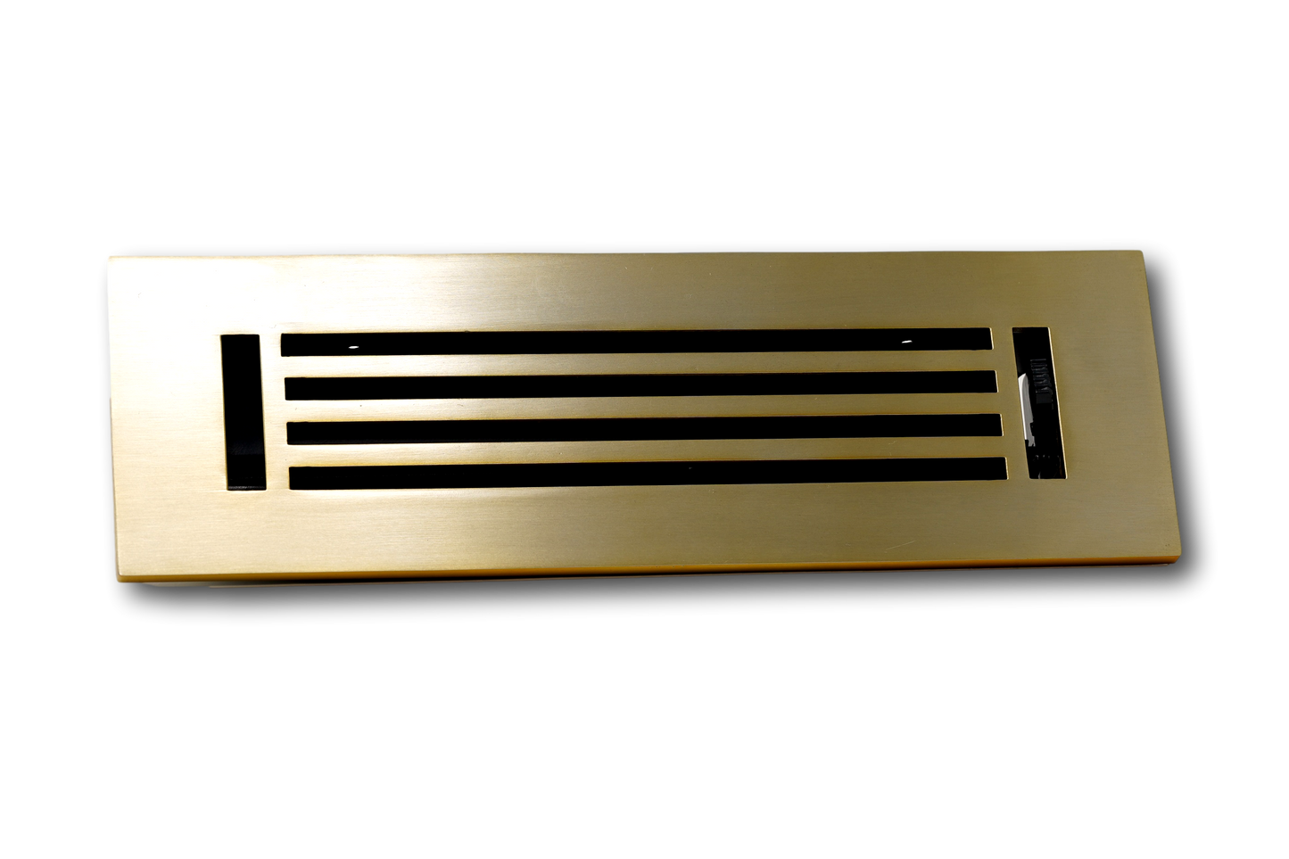 Cast Aluminum Linear Bar Vent Covers - Satin Brass