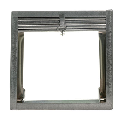 Aire Technologies Series 65 Type A - Horizontal Static Fire Damper, a square metal damper with adjustable blades and locking mechanism, meets UL 555 standards; shown against a white background.