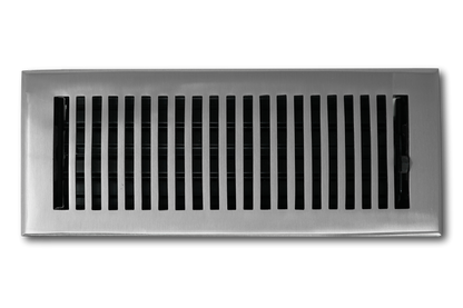 Cast Brass Contemporary Vent Covers - Brushed Nickel