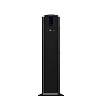 The Aromely Smart Bluetooth Scent Diffuser by AROMELY is a tall, black, rectangular electronic unit with a digital control panel that uses cold air diffusion for even fragrance in areas up to 2,000 SQSF.