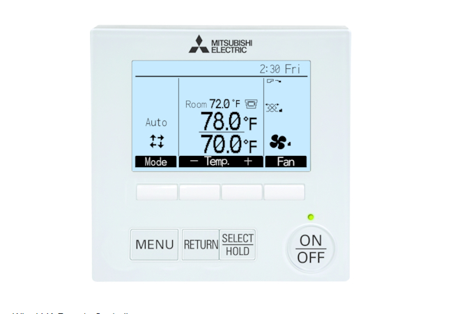 Mitsubishi - Deluxe Wired Remote Controller | M&P Series