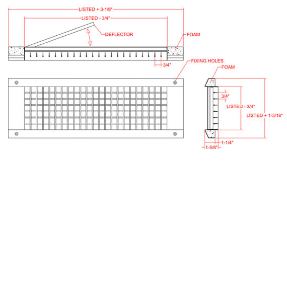 Extruded Aluminum Rectangular Supply Grilles